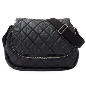 CHANEL Black Leather Shoulder Bag